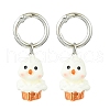 12Pcs 6 Style Animal Resin Pendant Shoe Charms HJEW-DR00001-3