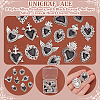 Unicraftale 16Pcs 8 Styles Alloy Pendants ENAM-UN0001-10-5