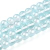 Baking Painted Transparent Glass Beads Strands DGLA-N011-10mm-05-1