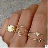 10Pcs Alloy with Crystal Rhinestone Finger Rings WG3531F-14-1
