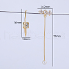 Asymmetrical Brass Pave Clear Cubic Zirconia Stud Earrings DV1745-4
