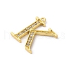 Rack Plating Brass Micro Pave Cubic Zirconia Pendant KK-H449-76G-05-2