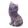 Natural Amethyst Carved Fox Figurines Statues for Home Office Desktop Feng Shui Ornament G-Q172-14D-2
