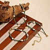 Round Natural Green Spot Jasper Beaded Bracelets IU9367-1