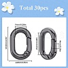 SUNNYCLUE 30Pcs Zinc Alloy Spring Gate Rings FIND-SC0010-83C-2