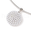 Brass with ABS Imitation Pearl Charm Necklace BJEW-Q350-05D-P-2