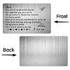 Rectangle 201 Stainless Steel Custom Blank Thermal Transfer Wallet Card DIY-WH0252-017-4