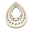 Undyed Wood Big Pendants X-WOOD-T008-39-3