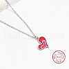 Anti-Tarnish Rhodium Plated 925 Sterling Silver Pendant Necklaces XY5638-2-1