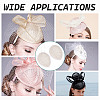 Linen Mini Hat Fascinator Base AJEW-WH0567-25B-6