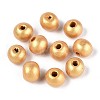 Spray Painted Round Natural Schima Wood Beads WOOD-A018-8mm-01-1