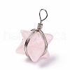 Natural Rose Quartz Pendants G-I220-C03-1