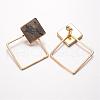 Natural & Synthetic Mixed Stone Ear Studs EJEW-G148-B-3