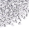 Biyun 500Pcs 5 Style White Acrylic Beads SACR-BY0001-01-2