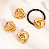 Stainless Steel Knot Stud Earrings & Hair Tie & Alligator Clips Sets for Women LZ4224-1-2