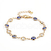 Brass Link Chain Bracelet & Necklace Jewelry Sets SJEW-JS01190-8