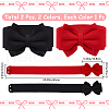 CRASPIRE 2Pcs 2 Colors Cloth Bowknot Sash Tie Elastic Chain Belt AJEW-CP0008-11-2