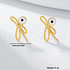 S925 Sterling Silver Dragonfly with Evil Eye Stud Earrings WJ6247-1-2