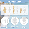 HOBBIESAY 60Pcs 6 Styles Brass Connector Charms KK-HY0001-94-5