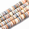 Handmade Polymer Clay Beads Strands X-CLAY-R089-8mm-108-1