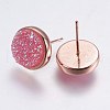 Druzy Resin Earrings KK-E724-S-02RG-1