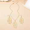 Leaf Alloy Pendant Necklaces & Dangle Earrings Sets FS-WG2602B-01-1