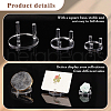 AHADERMAKER 3Pcs 3 Styles Flat Round Acrylic Base Display Easel Stands ODIS-GA0001-59-4