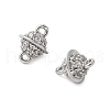 Brass Micro Pave Cubic Zirconia Connector Charms KK-U056-36P-2