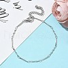 304 Stainless Steel Twisted Bar Link Chains Bracelets for Women BJEW-JB11838-1