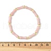 Natural Pink Opal Beads Stretch Bracelets for Men Women BJEW-L171-03C-5