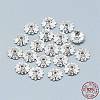 925 Sterling Silver Bead Caps STER-T002-87S-3