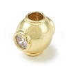 Rack Plating Brass Micro Pave Cubic Zirconia Beads KK-A220-24D-G-1