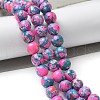 Dyed Synthetic Imperial Jasper Beads Strands G-C168-02A-3