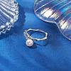 Round Natural Pearl Finger Rings RJEW-P113-11P-4