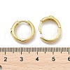 Flat Round Brass Micro Pave Clear Cubic Zirconia Hoop Earrings EJEW-D311-100G-5