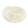 Matte Style Brass Handmade Beaded Chains CHC-L044-02MG-3