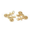 Rack Plating Brass Pave Cubic Zirconia Pendants KK-O142-21G-3
