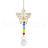 Alloy Hollow Butterfly Hanging Ornaments HJEW-Q012-03B-1