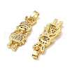 Girl Brass Micro Pave Cubic Zirconia Pendants KK-M325-15B-G-2