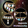 Rhinestone Cup Chains Belts AJEW-WH0470-61G-3