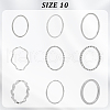 ANATTASOUL 9Pcs 9 Style Leaf & Wave & Simple Thin Titanium Steel Finger Rings Set for Men Women RJEW-AN0001-11-2