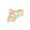 Brass Clear Cubic Zirconia Crown Connector Charms KK-D317-146G-2