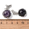 Natural Amethyst Round Pendants G-G207-01P-07-3