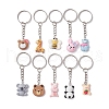 Animal Theme Resin Pendants Keychain KEYC-JKC00574-1