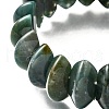 Bicone Natural Moss Agate Beads Stretch Bracelets for Women Men BJEW-C097-05K-2