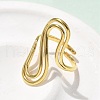 Wave 304 Stainless Steel Cuff Rings RJEW-C124-06B-G-3