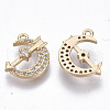 Brass Micro Cubic Zirconia Charms KK-N231-21-NF-2