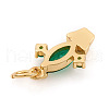 Brass Micro Pave Cubic Zirconia Charms ZIRC-G169-08G-2