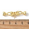 Brass Fold Over Clasps KK-M320-02G-3