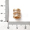 Brass Micro Pave Clear Cubic Zirconia Beads KK-D378-23G-3
